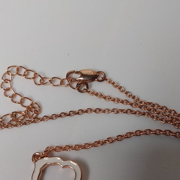 Long Rose Gold Tone Decorative Necklace 38 To 40.5 Inches - Picture 6 of 12